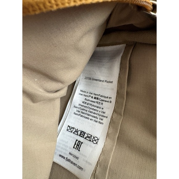 Fjallraven Greenland G-1000 Crossbody  Hiking Travel Bag 6.5"x9" Yellow Oxide - Picture 9 of 9